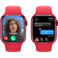 Умные часы Apple Watch Series 9 45 мм, S/M 130-180 мм, Aluminium Case with Sport Band, Red