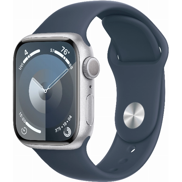 Умные часы Apple Watch Series 9 45 мм, S/M 130-180 мм, Aluminium Case with Sport Band, Silver