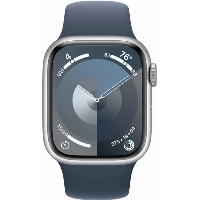 Умные часы Apple Watch Series 9 45 мм, S/M 130-180 мм, Aluminium Case with Sport Band, Silver