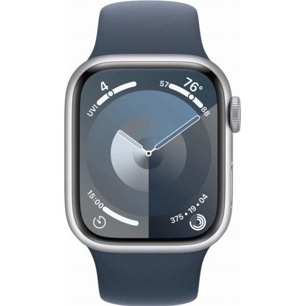 Умные часы Apple Watch Series 9 45 мм, S/M 130-180 мм, Aluminium Case with Sport Band, Silver