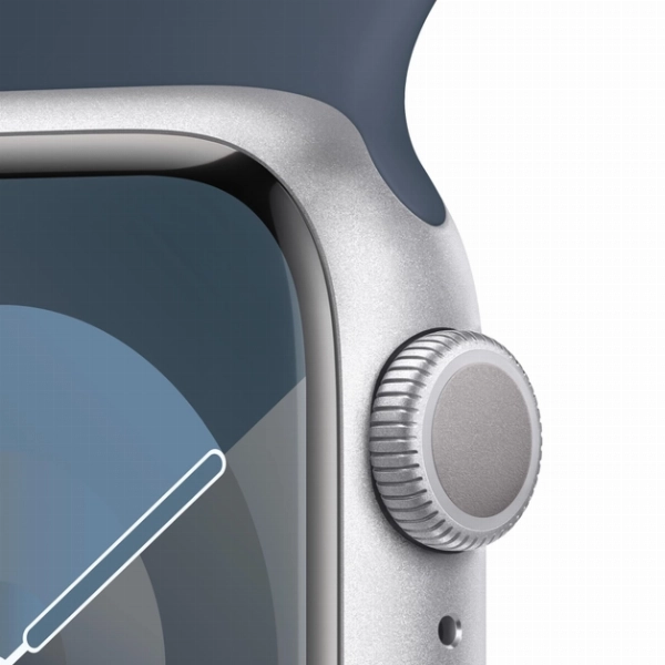 Умные часы Apple Watch Series 9 45 мм, S/M 130-180 мм, Aluminium Case with Sport Band, Silver