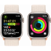 Умные часы Apple Watch Series 9 41 мм, Aluminium Case with Sport Loop, Starlight