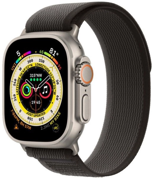 Умные часы Apple Watch Ultra 49 мм, S/M 130-180 мм, Titanium Case with Trail Loop, Black/Gray