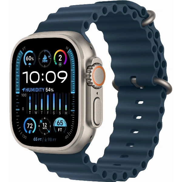 Умные часы Apple Watch Ultra 2 49 мм, Titanium Case with Ocean Band, Blue