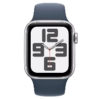 Умные часы Apple Watch Series SE Gen 2 40 мм Aluminium Case, Silver/Storm Blue Sport Band, серебристый - M/L