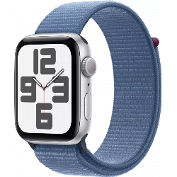 Умные часы Apple Watch Series SE Gen 2 44 мм Aluminium Case, Winter Blue Sport Loop, серебристый