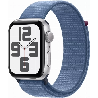 Умные часы Apple Watch Series SE Gen 2 44 мм Aluminium Case, Winter Blue Sport Loop, серебристый