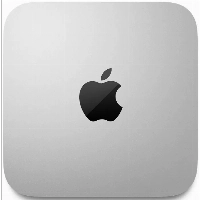 Настольный компьютер Apple Mac Mini 2023 Tiny-Desktop MMFJ3J/A , Apple M2, 256 ГБ SSD, Apple Graphics 10-core, OS X, Silver, серебристый