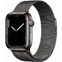 Умные часы Apple Watch Series 7 45 мм, Stainless Steel Case with Milanese Loop, Graphite