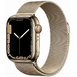 Умные часы Apple Watch Series 7 45 мм, Stainless Steel Case with Milanese Loop, Gold