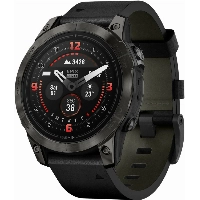 Часы Garmin Epix Pro Gen 2 Sapphire Edition, 47 мм, Carbon Gray Black Leather Band