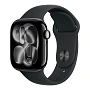 Apple Watch Series 11 42 мм, S/M 130-200 мм, Jet Black, Black Sport Band