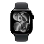 Apple Watch Series 11 42 мм, S/M 130-200 мм, Jet Black, Black Sport Band