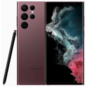 Смартфон Samsung Galaxy S22 Ultra 5G, 8/128 GB, Dual: nano SIM + eSIM, Snapdragon Burgundy